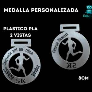 Medalla 2 vistas, personalizada